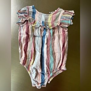 Pink Chicken Bubble Romper, Size 6-9 months